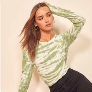 Reformation Eddie Tie-Dye Long Sleeve Top